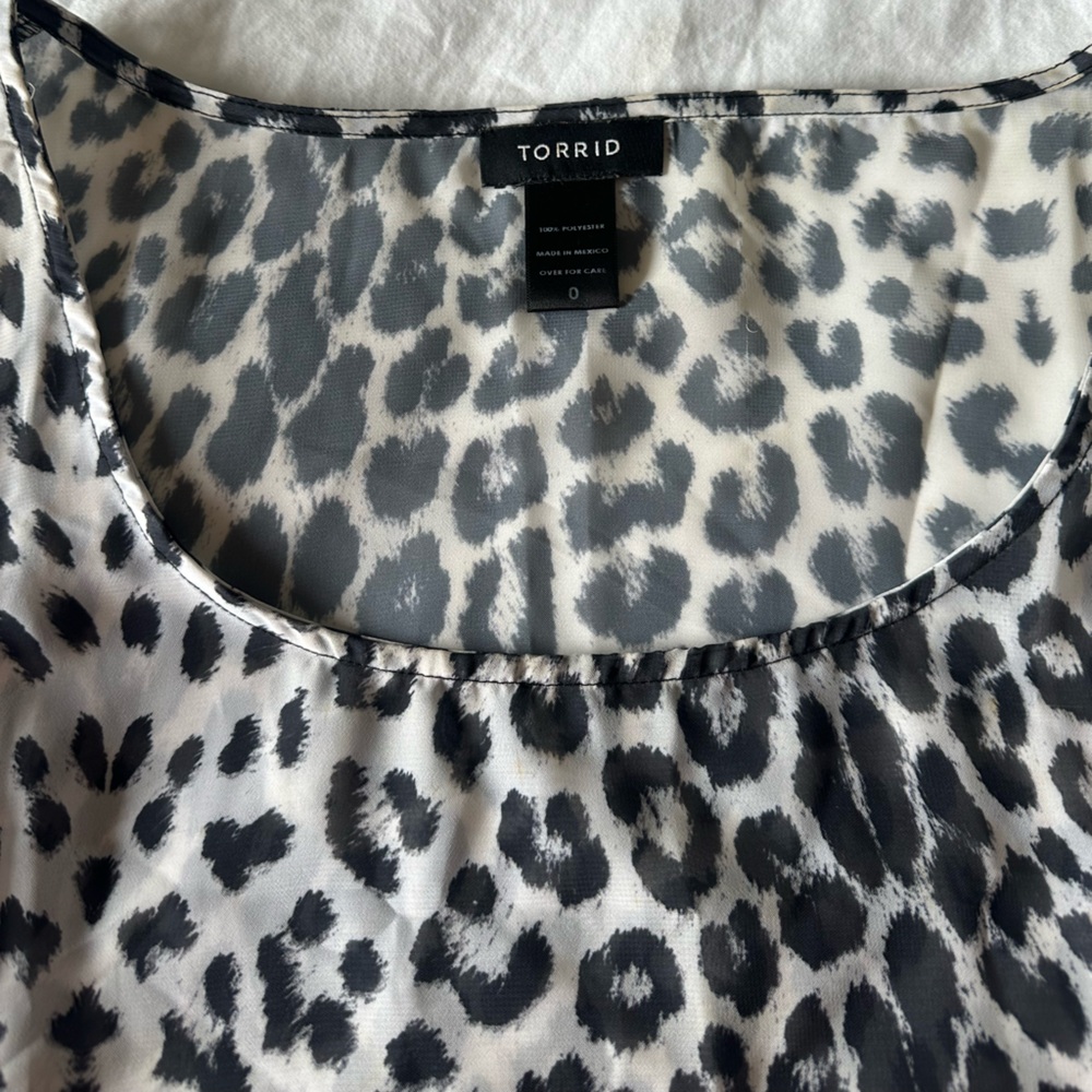 Torrid Sheer Leopard Print Tank Top - Picture 2 of 4
